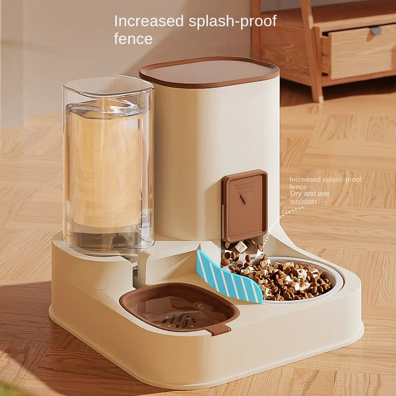 Large Capacity Automatic Cat Water Dispenser with Dry Wet Separation for Food and Water Supplies