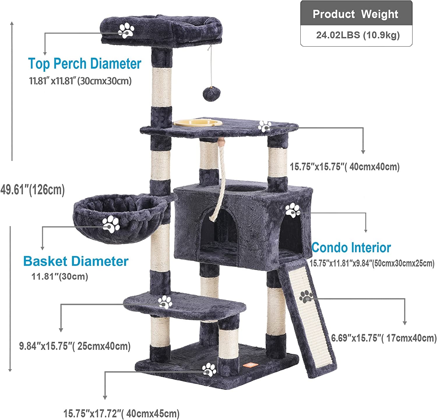 Cat Tree Tower For Indoor Multi-Level